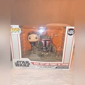 Star Wars Boba Fett and Fennec on Throne Funko Pop New
